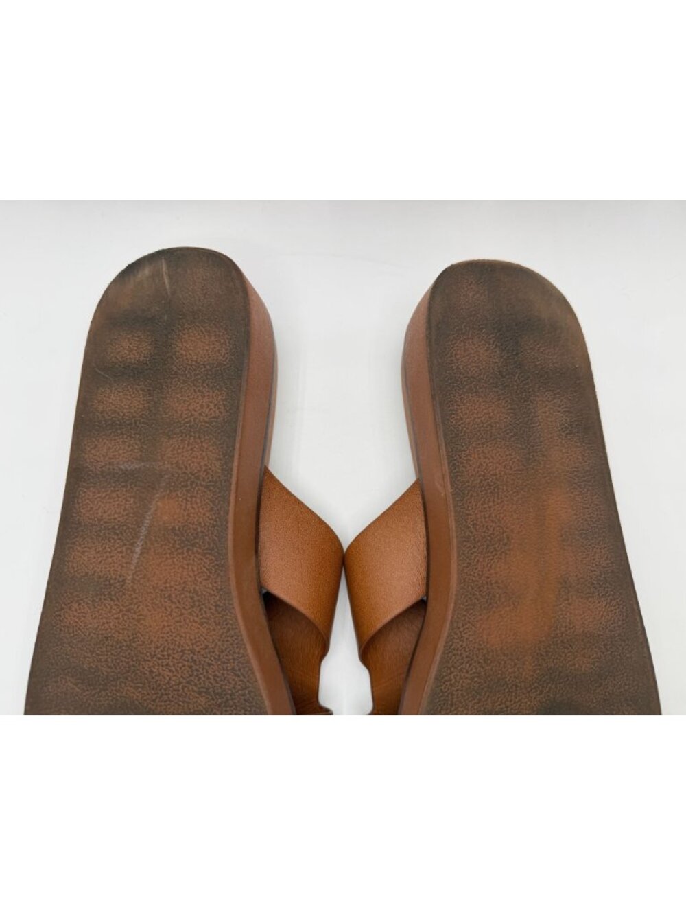 Steve Madden Riches Sandals Women Size 10M Tan Leather Platform Shoes - Picture 16 of 16